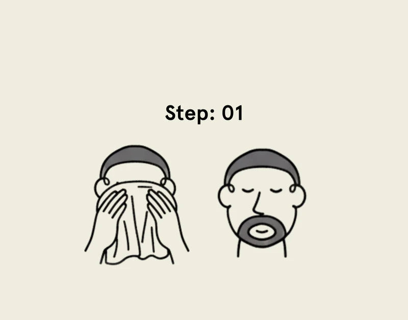 Step 1 - Clean and dry your face